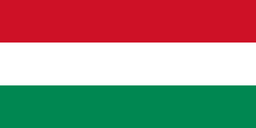 Flag of Hungary, a country of Europe.