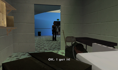Carl Johnson empties out the contents of the safe.