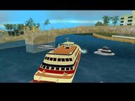 Juan Cortez' yacht sailing into the open seas.