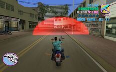 Tommy Vercetti about to go through the final corona.