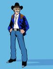 Concept artwork of Avery Carrington in GTA Vice City.