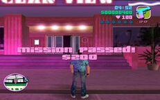 Mission passed screen.