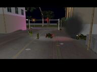 Two DBP Security security guards escaping on PCJ-600s.