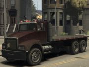 GTA IV, front quarter view of a flat bed variant.
