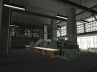 The drug laboratory on the second floor.