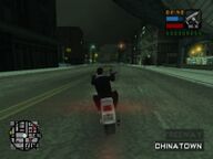 Toni Cipriani in Chinatown driving towards Wayne.