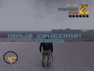 Mission passed screen.