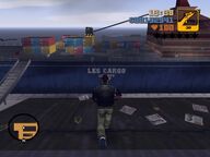 Claude getting into place to shoot the Cartel gangsters.