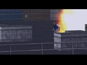 8-Ball after detonating a bomb to destroy the SPANK factory on a Portland Harbor docked freighter.