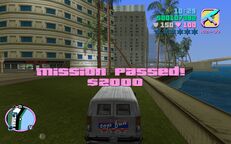 Mission passed screen.