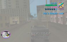Tommy Vercetti being found driving drunk by the VCPD.