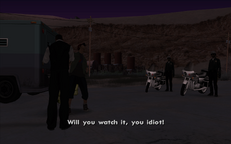 CJ angrily punches Zero for telling Berkley about the heist.