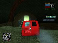 Toni Cipriani driving further into the abandoned subway.