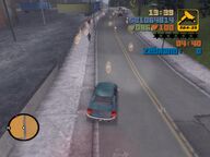Claude, in the car, collecting the platinum.