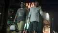 Jason and Cal walking together