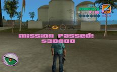 Mission passed screen.