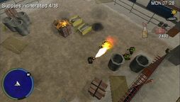 Huang Lee using the Flamethrower in GTA Chinatown Wars.