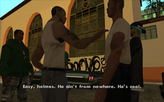 Cesar breaks up a potential fight between Carl and his Varrios Los Aztecas.