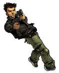 Early concept artwork of Claude in GTA III.