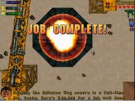 The Job Complete! screen