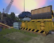 Watching a Rumpo being lifted into the crusher.