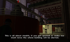 CJ observes the inside of the quay.
