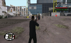Carl Johnson takes out the workers.
