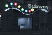 The Burlesque (Road) entrance into the Easton station, seen here with distinctive decors and a clear indication of its interconnectivity in the train network.