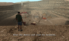 Carl Johnson looks over the quarry mine.