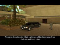 Black Lightman about to enter his limousine.