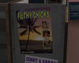 Promotional poster for the film "Filthy Chicks", starring Candy Suxxx, GTA San Andreas.