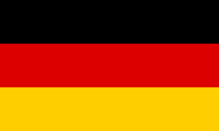 Flag of Germany, a country in Europe.