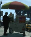 A hamburger vendor in The Exchange, Algonquin.