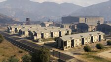 The barracks at the base.