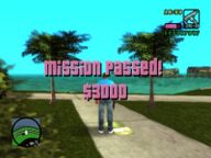 Mission passed screen.