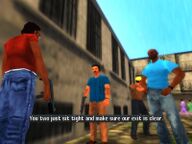 Lance Vance telling his and Victor's back-up to hold back.
