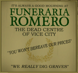 Funeraria Romero sign.