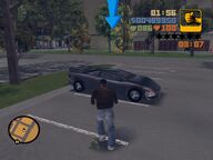 Claude about to steal an Infernus in Aspatria.