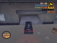 Claude delivering the Infernus to Kenji Kasen's garage.