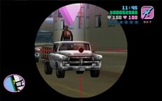 Tommy Vercetti ambushing Pedro Garcia's men.