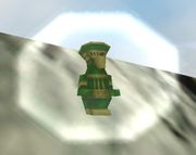 In GTA Vice City, hidden packages appear as spinning green "tiki statues".