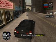 Toni Cipriani driving towards Portland Harbor to drop off three prostitutes.