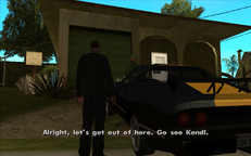 CJ and Sweet celebrate their victory of taking back Grove Street.