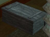 An ammunition crate inside Colonel Fuhrberger's home.