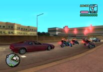 Victor Vance chasing the Bikers
