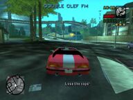 Toni Cipriani driving the Banshee to Pay'n'Spray.