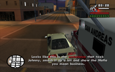 Carl Johnson rams the Forelli ambulance containing Johnny Sindacco.