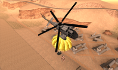 The helicopter drops off the package above Verdant Meadows.