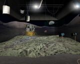 The moonlanding set in Stage B.