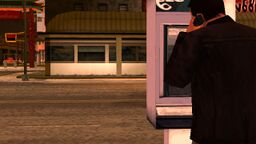 Toni Cipriani calling for a taxi.